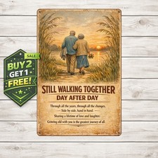 When We Reach the End of Our Lives Vintage Metal Tin Sign 8x12 picture