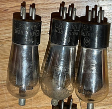 3 Antique RCA Radiotron UX-222 Vacuum Radio Tubes Early Screen Grid  picture