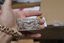 Vintage Plata De Jalisco  Sterling Silver GOLD  Inlay Belt Buckle picture