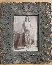 Antique Native American Cabinet Card “Lone Dog” L.W. Stilwell Deadwood SD Framed picture