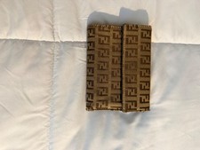 Fendi Vintage Brown FF Logo Tri-Fold Wallet picture