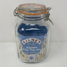 Kilner Square Clip Top Glass Jar, Clear, 2L/68 oz picture
