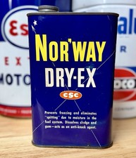 Vintage NOS Nor’way Dry Ex Oil Can Quart FULL picture