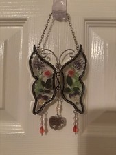 KY &BOSAM You're a Special Friend Butterfly Suncatcher Gift Real Pressed Flowers picture