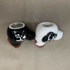 Chicken Ceramic Salt & Pepper Shakers Set, Black & White Farm Animal Decor picture