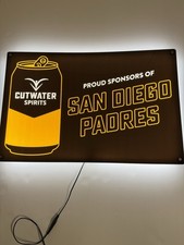 San Diego Padres Cutwater Spirits Pre Owned LED Sign Looks very nice  23 x 15 picture
