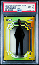 2024 Topps Chrome Disney Pixar #195 Joe Gardner Green Refractor /99 PSA 10 picture