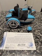 Franklin Mint 1958 Harley Davidson Duo-Glide Sidecar 1:10 LE #149/2500 COA picture