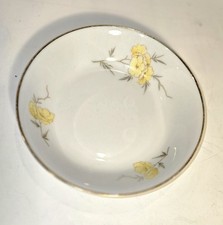 Vintage Hutschenreuther Small Porcelain Bowl Yellow Roses W/Gold Trim Germany picture