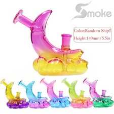 5.5in Glass Bong Water pipes Smoking Bubbler Bong Hookah 14mm bowl Random  Moon picture