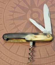 MANN E BRUCKMANN Knife Made in Solingen Germany Smooth HORN Handles picture