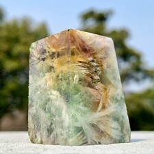 76G Rare Natural Fluorite Quartz Crystal Freeform Mineral Specimen Healing picture