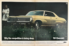 1969 Chevrolet Caprice Sedan Automobile Competiton Losing sleep VTG Print Ad picture