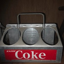 Vintage 1950s Coca-Cola Reynolds Aluminum 6 Bottle Carrier Coke Caddy picture