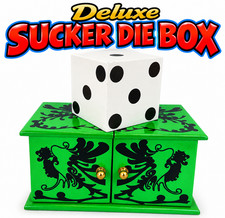 Deluxe SUCKER DIE BOX Comedy Stage Magic Trick Wood Changes Dice Metal Cube Pro picture