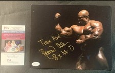 Mr. Olympia RONNIE COLEMAN Autographed Train Hard  8x10 w/JSA  AUTHENTICATION  picture
