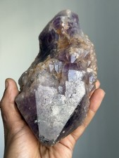 4.07LB XL Elestial Purple Amethyst Crystal Point Natural Specimen Healing Stone picture