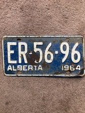 1964 Alberta License Plate - ER 5696 - Rustic picture