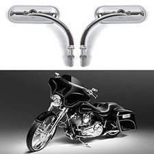 Motorcycle Mirrors,Upgrade Rearview Motorcycle Mirrors Chrome Oval Shape picture