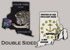 Pawtucket PD Police Week 2025 Rhode Island Shape Challenge Coin J#32 picture