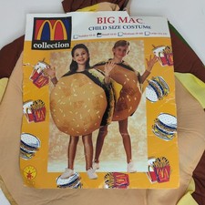 Vintage 1998 Rubies McDonalds Big Mac Child Size Halloween Costume 15634 NEW picture