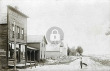Meltonville IA Iowa 1908 Main St General Store Church RPPC Photo Postcard COPY picture