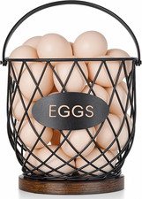Chicken Egg Basket for Gathering Fresh Eggs with Metal Handle, Wire Egg picture