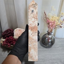 Large Calcite Crystal Tower, Polished Mineral Obelisk (10.25in, 2lb 9.9oz) picture