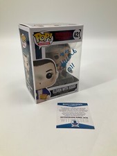 MILLIE BOBBY BROWN AUTOGRAPHED STRANGER THINGS FUNKO POP #421 BECKETT COA picture