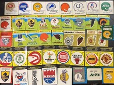 Vintage 1980s NFL NBA Helmet Stickers Trading Cards Lot Sport Collectibles As-Is picture