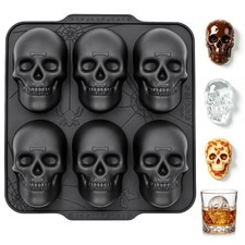 Richly Detailed Skull Baking Pan BPA Free, Easy Release Silicone Skull Molds ... picture
