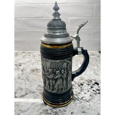 Vintage Original Thewalt German Stein Wilhelm Tell Lidded Pewter Limited Edition picture