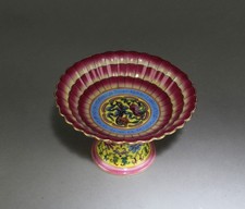 A Porcelain Stem Plate with fluted sides picture