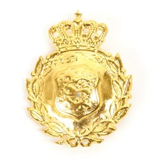 Danish Model 1923 Helmet Brass Parade Badge picture