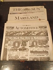 Large Lot Of Baltimore Sun Maryland October 7th 2000 And October 7th 2001... picture