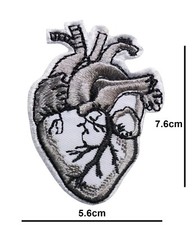 Anatomy Heart Organ Embroidered Patch Iron On Sew On Medical Badge Applique Arts picture