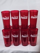 NICE Vtg Coca Cola Restaurant Cups G.E.T. 6632 6624 Tumblers Red Logo Lot of 12 picture