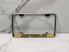 NOS Vintage International Pro Rodeo Association License Plate Frame IPRA 1980s picture