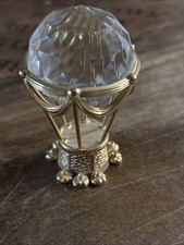 Vintage SWAROVSKI Trimlite HOT AIR BALLOON Multi-Color Crystal Gold Trim 3