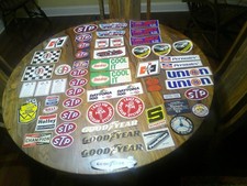 Lot Of 63 Vintage NASCAR  Decals, Stickers, Patches,- STP, Petty, Allison, Dale picture