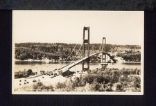 1940 TACOMA NARROWS BRIDGE Real Photo Postcard RPPC GALLOPING GERTIE Collapsed picture