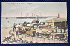 Postcard Liverpool Landing Stage SS Baltic 1907 Boots Cash Chemists Pelham 1119A picture