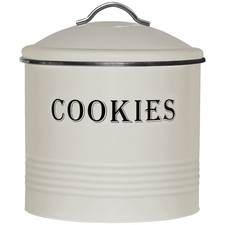 Blue Donuts Vintage Cookie Jar - Airtight Counter Standard, Ivory picture