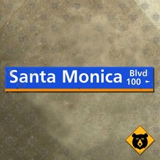 California Santa Monica Boulevard 100 block street road sign 36x6 picture