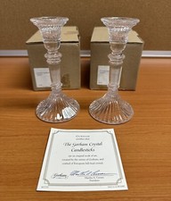 Gorham Crystal Candlestick #785477 Austria SET OF 2  NOS 5 1/2