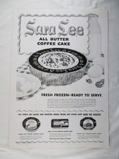 Vintage Print Ad 1956 Original Sara Lee All Butter Coffee Cake Ad Store Display picture