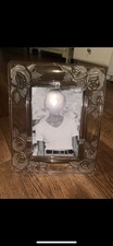 Beautiful Frosted Glass Picture Frame Rose Pattern Frame: Very Nice picture