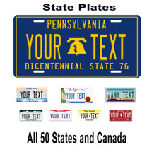 Custom State License Plate Personalized With Your Text Car Novelty Plate Only picture