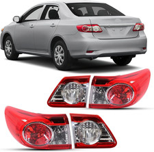 4Pcs Outer+Inner Taillights Housing for 2011-2013 Toyota Corolla Rear Lamps picture