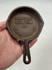 Vintage Cast Iron Advertising Skillet Ashtray - Swansboro Furniture Custom Co picture